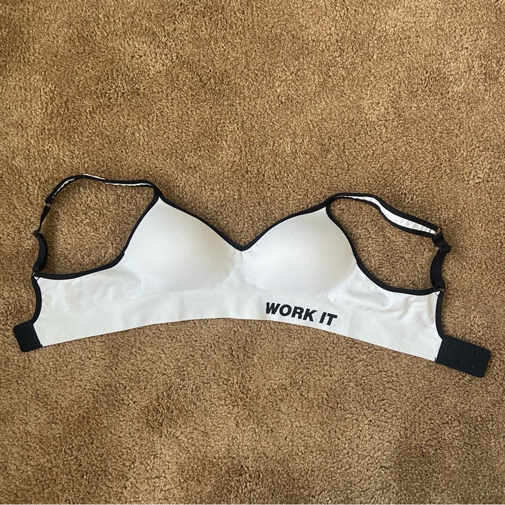 Lindex 34A Work It White Sports Bra